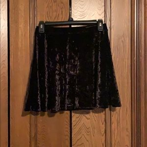Black velvet skirt